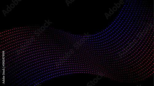 Photos cool wave dot line blue colour and gradient mesh liner on dark background 4k wal