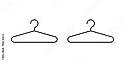 Clothes hanger icons in different styles. Simple icon design