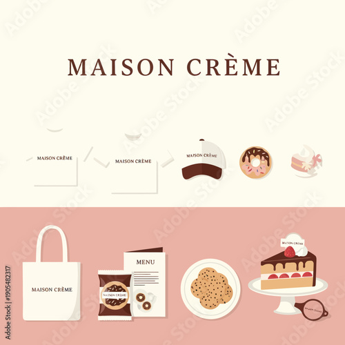 Assorted Bakery Products and Packaging Display.