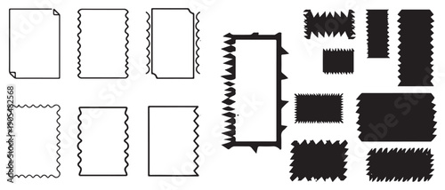 Line minimalist swans set. Beautiful elegant birds with heart shape necks on white background. Swan in ink victorian romantic style for wedding invitation card design. Hand drawn vector illustration