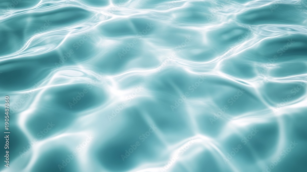 Fototapeta premium Serene blue water surface with gentle ripples reflecting the sky above calm blue water with subtle ripples.