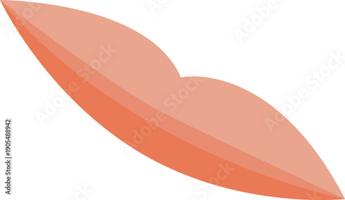Illustration of closed lips showing natural lip color, representing beauty, cosmetics, and personal care