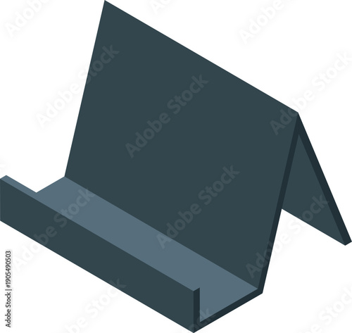 Empty cookbook holder stand showing, recipe book display resting, modern kitchen tool displaying