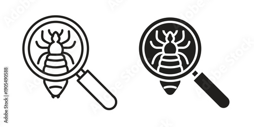 Louse icons in different styles. Simple icon design