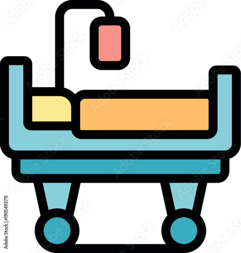 Hospital bed equipped with iv drip, symbolizing medical treatment and patient recovery