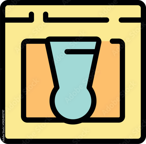 Chemistry experiment online, virtual lab website with erlenmeyer flask, online education, science experiment