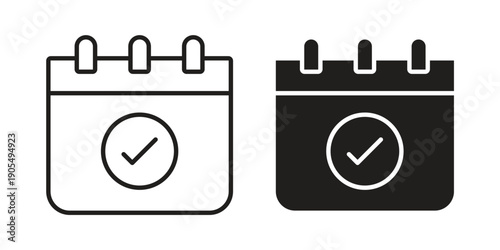 Reservation icons in different styles. Simple icon design