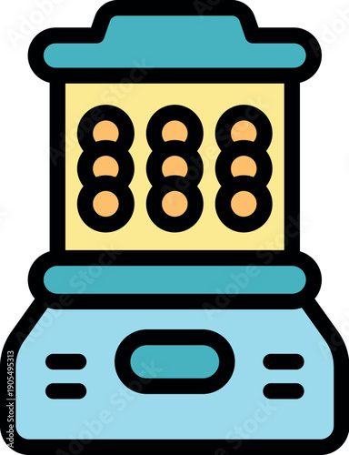 Hot takoyaki pan cooking tasty octopus balls, a popular japanese street food