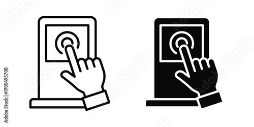 Self service icons in different styles. Simple icon design