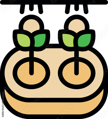 Automated agricultural technology nurturing plants in a controlled environment, promoting efficient and sustainable growth