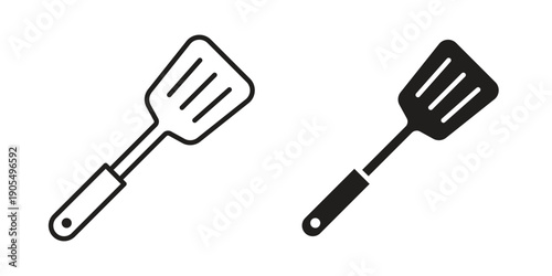 Spatula icons in different styles. Simple icon design