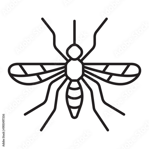Vector illustration Mosquito line icon