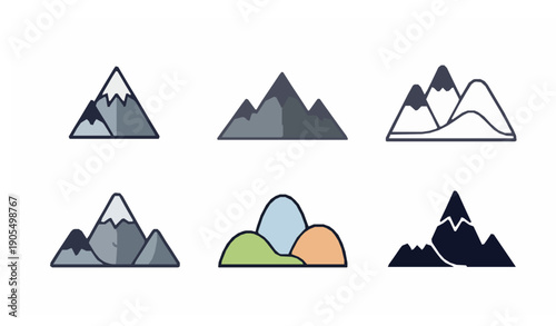 Realistic sky clouds flat vector illustration set isolated on white