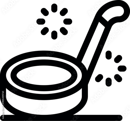 Smart robot vacuum cleaner doing housework with loading status