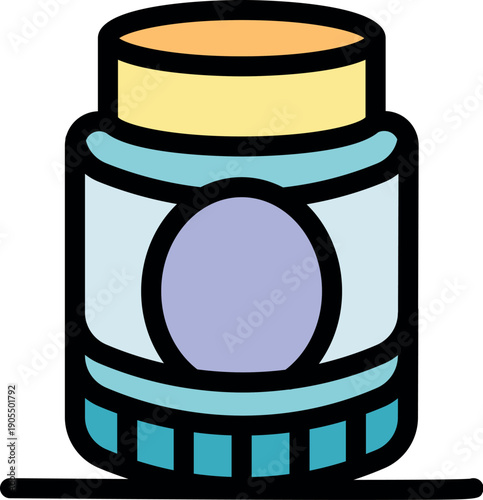 Open cosmetic cream jar promoting daily skincare routine with blank label for brand placement