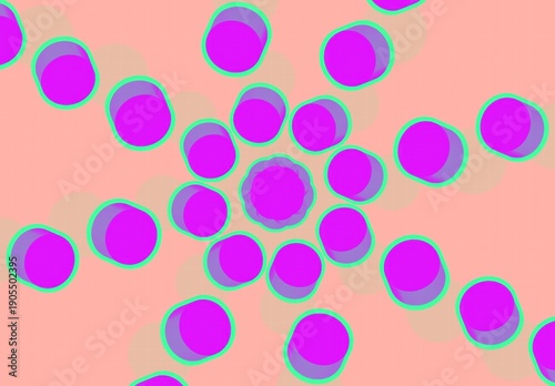 ИллAbstract geometric background with vibrant magenta shapes and circles on a bright yellow backdrop. Minimalist digital artwork with playful, modern design. Contemporary abstractюстрация без названия