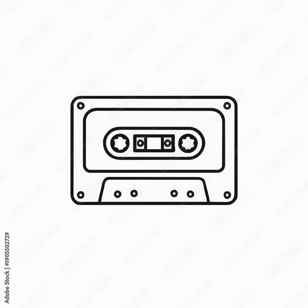 Obraz premium audio cassette vector illustration