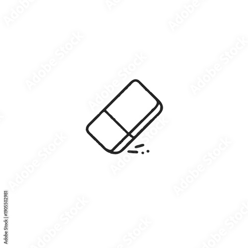 Vektor penghapus dengan latar belakang putih