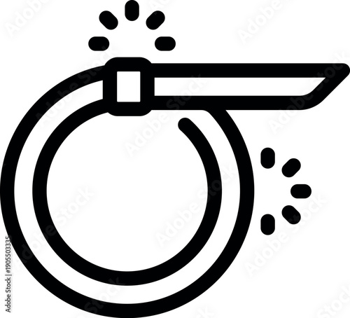 Fiber optic cable transmitting data with light pulses, a symbol of modern technology and high speed communication