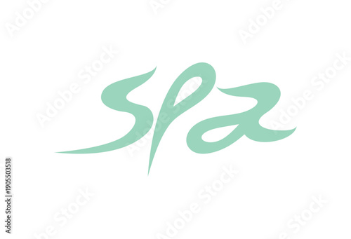 Logo design for spa services displayed in a modern minimalist style typography