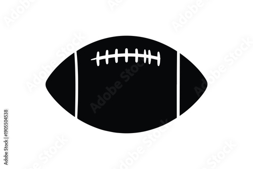 American football isolated on white, professional sport, game and competition symbol