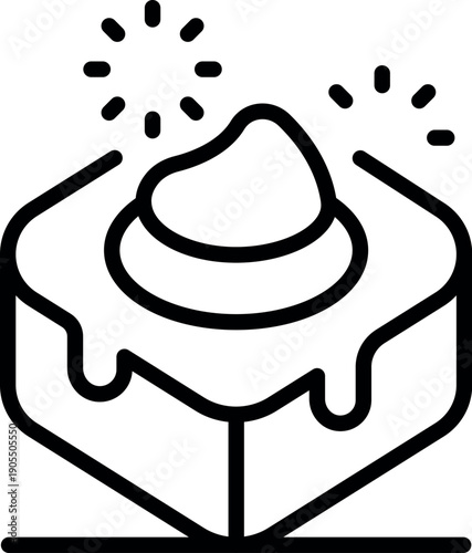 Traditional turkish delight lokum with honey and sparkles, offering a sweet and celebratory treat