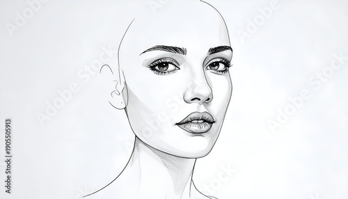 Graphite portrait of a woman. Features emphasized eyes and lips, with soft shading, white background, and incomplete hair