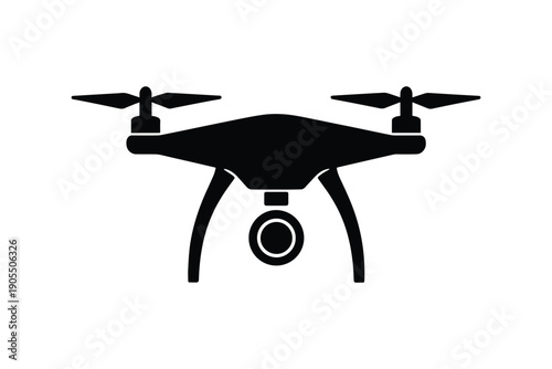 Drone with camera for aerial photography and videography from above view