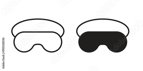 Eye mask icon linear style symbols for mobile concept and web design.