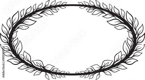 Nature Wreath Frame Vector Bundle