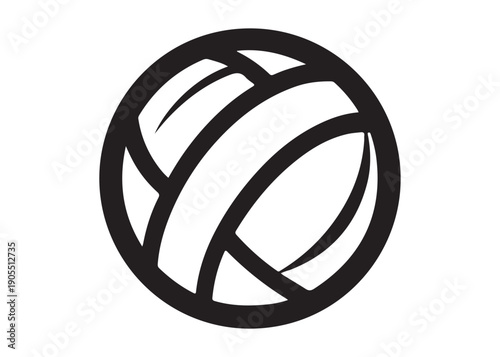 volleyball logo silhouette vector, sports ball logo silhouette vector illustration, handball volleyball silhouette vector logo, sports balls and equipment logo vector silhouette on white background