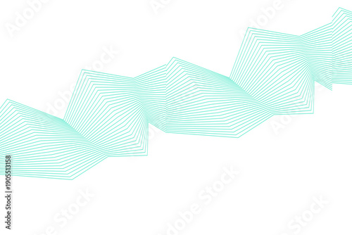 Geometric pattern illustration featuring wavy shapes and lines in a minimalist design