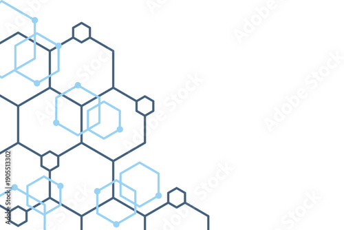 A close-up illustration of molecular structures in a scientific diagram, featuring hexagons and chemical bonds in a detailed visual representation
