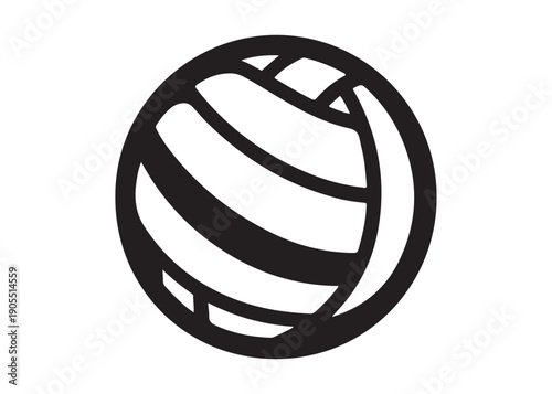 volleyball logo silhouette vector, sports ball logo silhouette vector illustration, handball volleyball silhouette vector logo, sports balls and equipment logo vector silhouette on white background