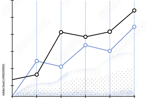 Line graph illustrating data trends with multiple lines and grid background, featuring various data points, viewed from a straightforward perspective, Untitled (9 x 6 in) (65).svg