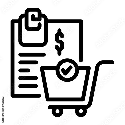 PURCHASE REQUEST WORKFLOW line icon