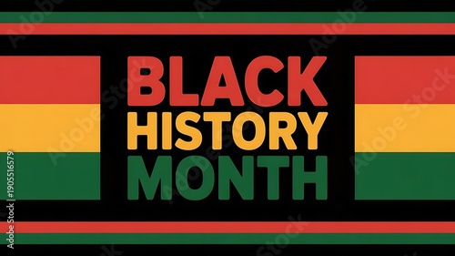 Wallpaper Mural Black history month celebration logo with traditional african colors Torontodigital.ca