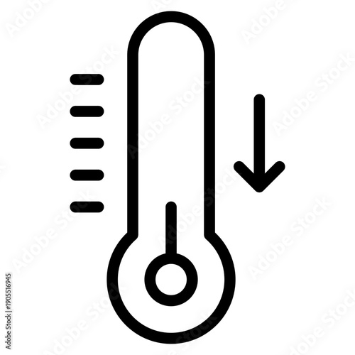 Temperature decrease icon vector illustration