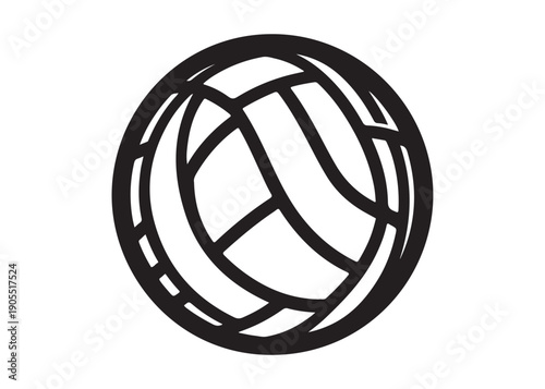 volleyball logo silhouette vector, sports ball logo silhouette vector illustration, handball volleyball silhouette vector logo, sports balls and equipment logo vector silhouette on white background
