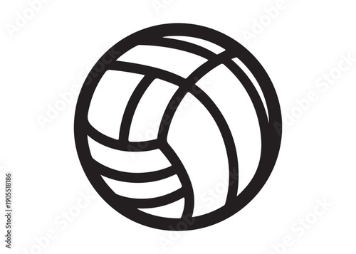 volleyball logo silhouette vector, sports ball logo silhouette vector illustration, handball volleyball silhouette vector logo, sports balls and equipment logo vector silhouette on white background