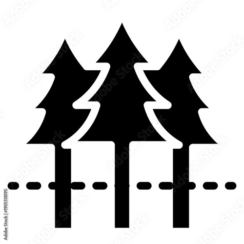 Deforestation  icon glyph style vector illustration