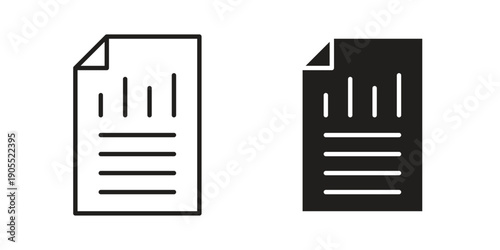 Report icon linear style symbols for mobile concept and web design.