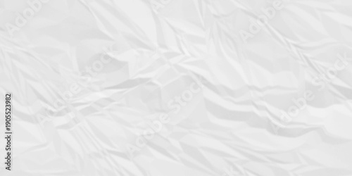 Paper texture background, Old paper background ripple soft white pattern wave crumple. Crushed and creased soft paper. Abstract wrinkle effect grunge and rough backdrop vintage page.