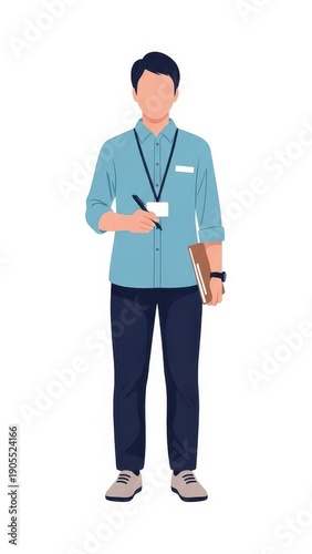 Man holding coffee and tablet device.