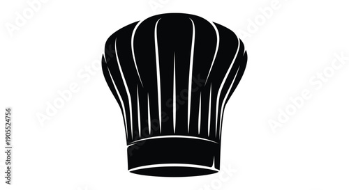 A striking black silhouette of a traditional chef s toque showcasing culinary artistry and style silhouette high quality professional detailed modern elegant stylish