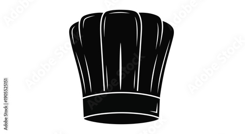 A striking black silhouette of a traditional chef s toque representing culinary arts and profession silhouette high quality professional detailed modern elegant stylish