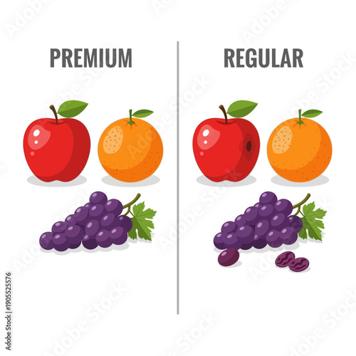 Premium vs Regular Fruit Selection Comparison