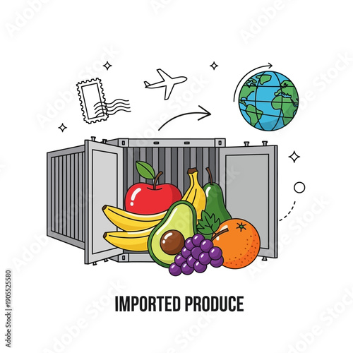 Imported Fruit Container with Global Shipping Elements