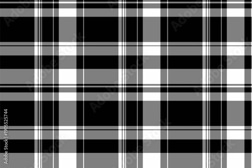 Woman texture check tartan, micro pattern seamless textile. Shabby fabric vector plaid background in gray and black colors.