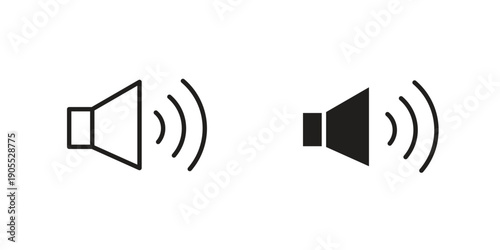 Volume icon linear style symbols for mobile concept and web design.
